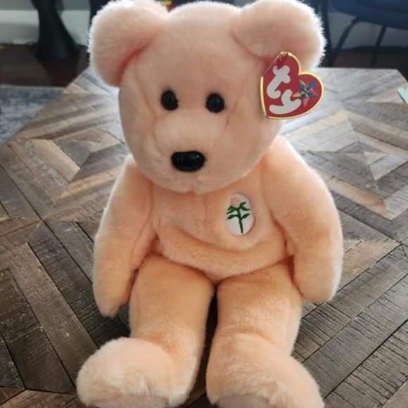 Ty 2001 Dearest Bear Beanie Buddy With Tags - Picture 3 of 8